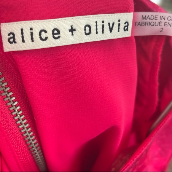 ALICE + OLIVIA Stella Cutout Midi Dress in Pink Size 2 - Picture 12 of 15